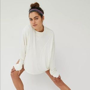 NEW free people movement runner up long-sleeve in white size S